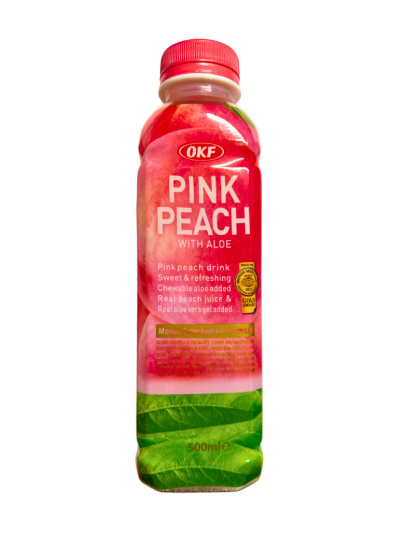 Napój Pink Peach z Aloesem (brzoskwiniowy) 500ml OKF
