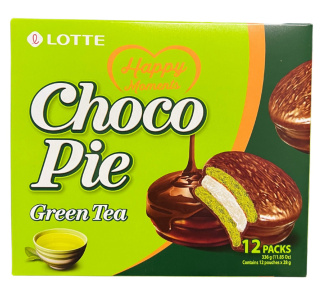 Choco Pie Green Tea / Smak Zielonej herbaty 12x28g Lotte