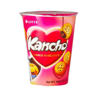 Ciasteczka Kancho z nadzieniem czekoladowym w kubeczku 95g Lotte
