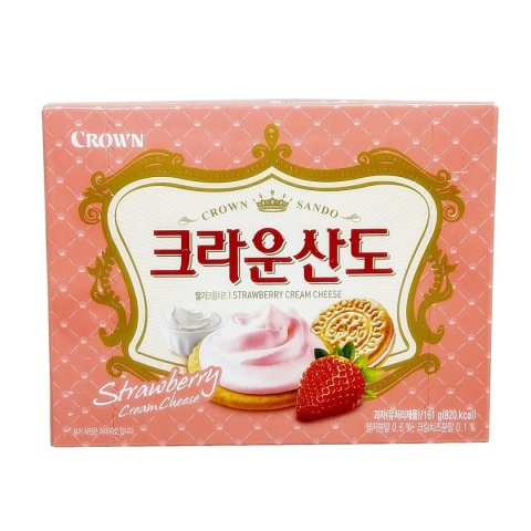 Ciastka Sando o smaku truskawkowym 161g Crown