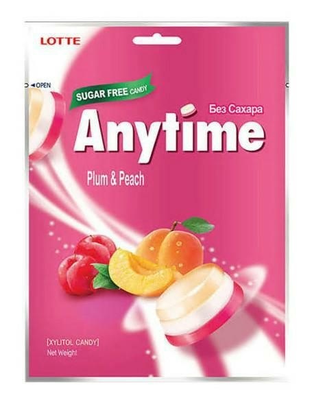Cukierki Anytime z Xylitol 'em śliwkowo-brzoskwiniowy 60g Lotte