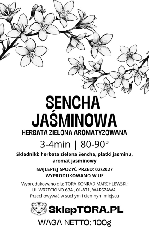 Herbata Zielona Sencha Jaśminowa 100g