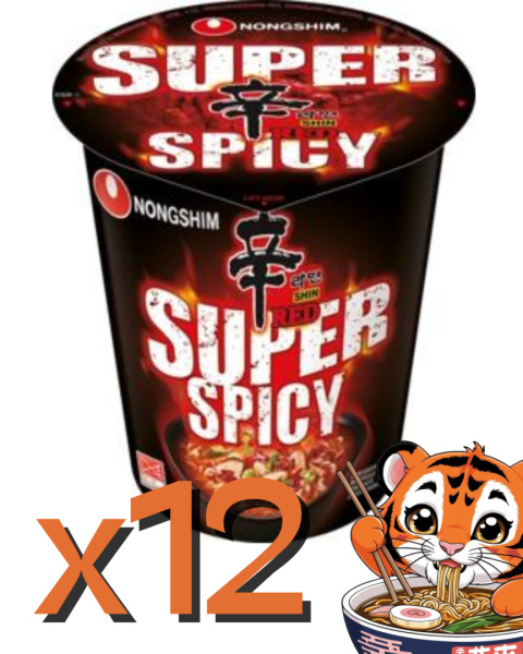 Karton 12szt Red Shin Ramyun, SUPER SPICY 12x68g Karton 12szt Red Shin Ramyun, SUPER SPICY 12x68g
