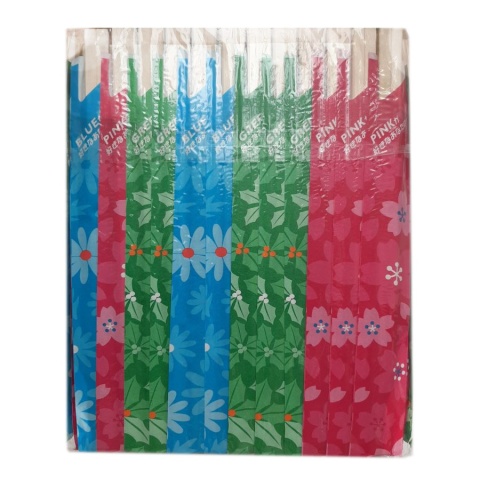Pałeczki drewniane w etui "flowers" 100szt