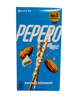Pepero Snowy Almond Koreańskie 32g Lotte