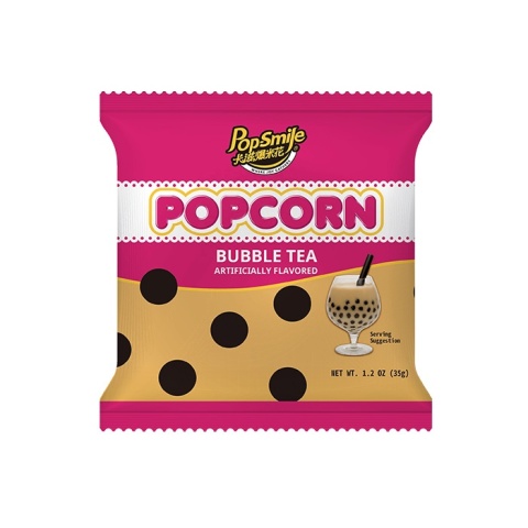 Popcorn o smaku Bubble Tea 35g POP-SMILE Popcorn o smaku Bubble Tea 35g POP-SMILE