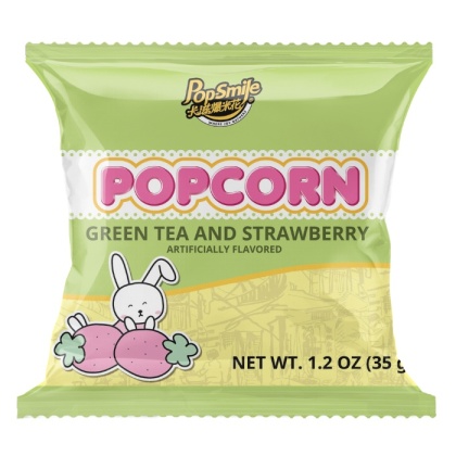 Popcorn o smaku Truskawki i Matcha 35g POP-SMILE