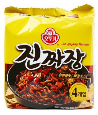 4Pack Jin Jjajang Ramen 135g Ottogi