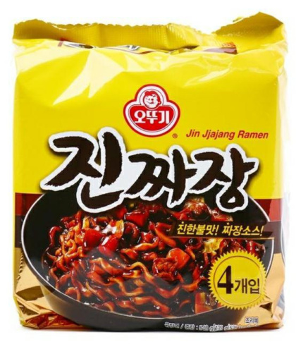 4Pack Jin Jjajang Ramen 135g Ottogi