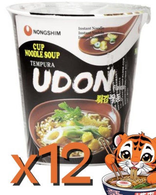 Karton Udon noodle Tempura Cup Korea 12x62g Nongshim
