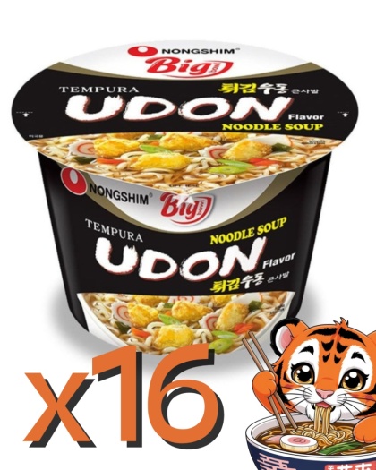 Karton BIG BOWL TEMPURA UDON 16x111G Nongshim