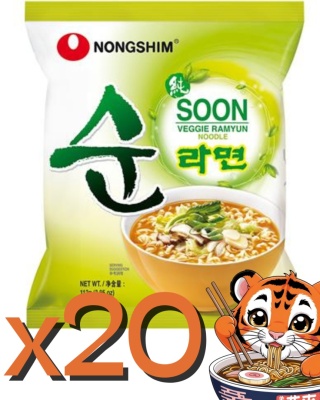 Karton Zupki Soon Veggie Ramyun, veggie 20x 112g Nongshim WYPRZEDAŻ