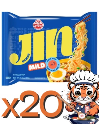 Karton Jin Ramen Mild (łagodna) 20x120g Ottogi