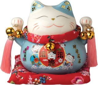 Skarbonka Maneki Neko 13cm Jade Tample