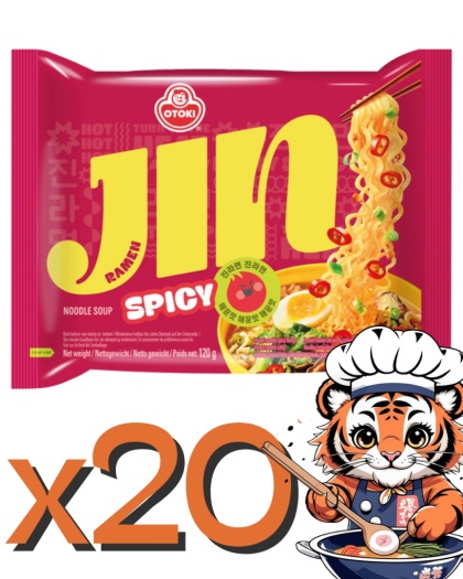 Karton Jin Ramen Spicy (Ostra) 20x120g Ottogi
