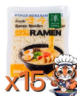zestaw 15x Makaron Ramen Fresh/Świeży 15x200g Samlip Asia Foods