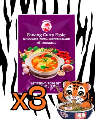 3x Pasta curry Panang 3x50g Cock