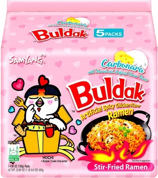 BULDAK Ramen Hot Chicken Carbonara 5X130g SAMYANG