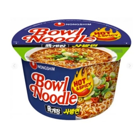 Bowl Noodle Hot & Spicy, miska 100g Nongshim