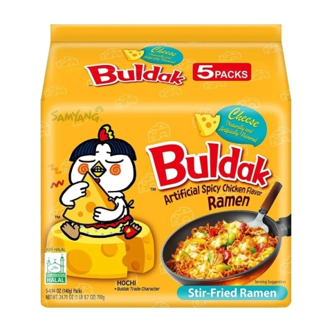 5pack Buldak Cheese Flavour 5x140g Samyang
