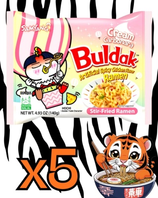 Buldak Cream Carbonara Flavour 5x140g Samyang