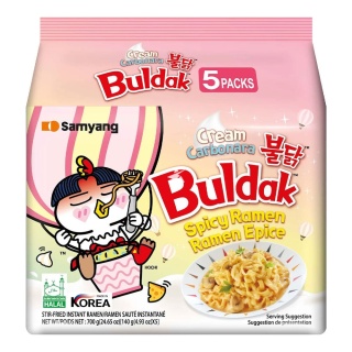Buldak Cream Carbonara Flavour 5x140g Samyang