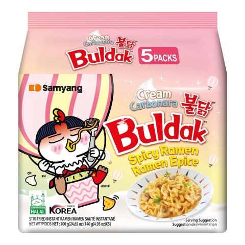 Buldak Cream Carbonara Flavour 5x140g Samyang
