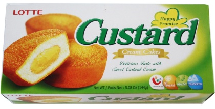 Custard Cream Cake, Ciastka z kremem jajecznym 144g Lotte
