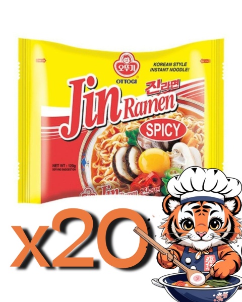 Karton Jin Ramen Spicy (Ostra) 20x120g Ottogi
