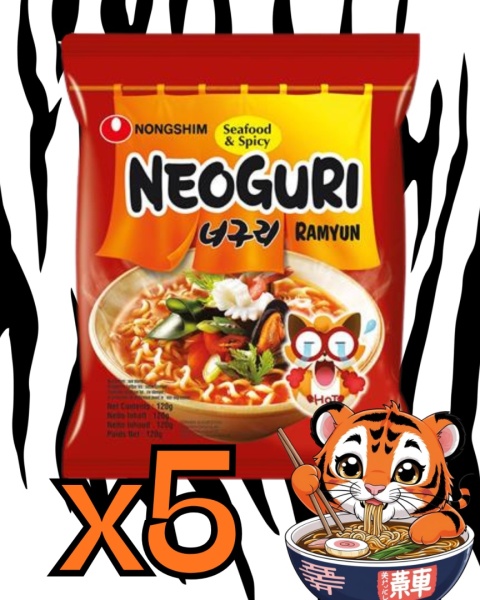 Neoguri owoce morza, pikantna 5x120g Nongshim
