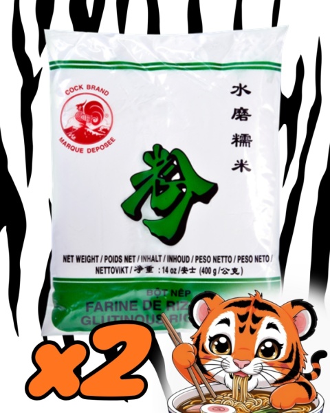 Mąka z ryżu kleistego (GLUTINOUS) 2x400g Cock