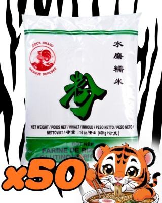 Mąka z ryżu kleistego (GLUTINOUS) Karton 50x400g Cock