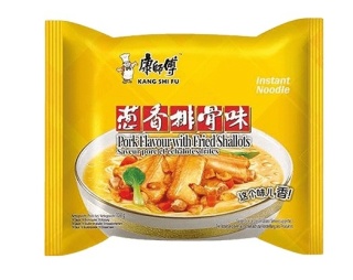 Makaron instant o Smaku Wieprzowiny Z Prażoną Szalotką 104g KANG SHI FU