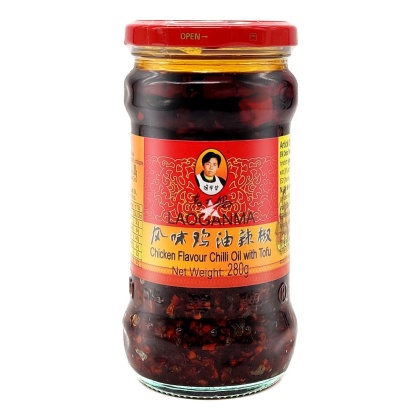 Olej Chilli o smaku kurczaka z tofu 280g Laoganma