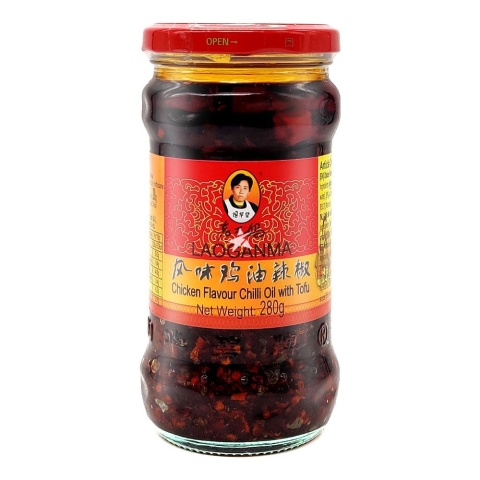 Olej Chilli o smaku kurczaka z tofu 280g Laoganma