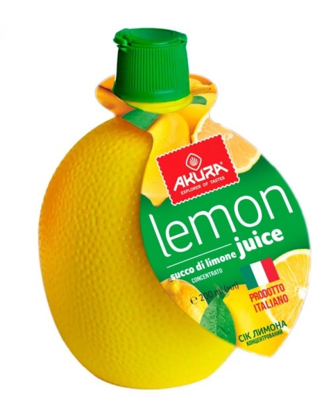 Sok z Cytryny Tłoczony BEZ Cukru 200 ml Akura