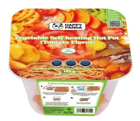 Hot Pot warzywny pomidorowy Self-heating 182g HAPPY PANDA