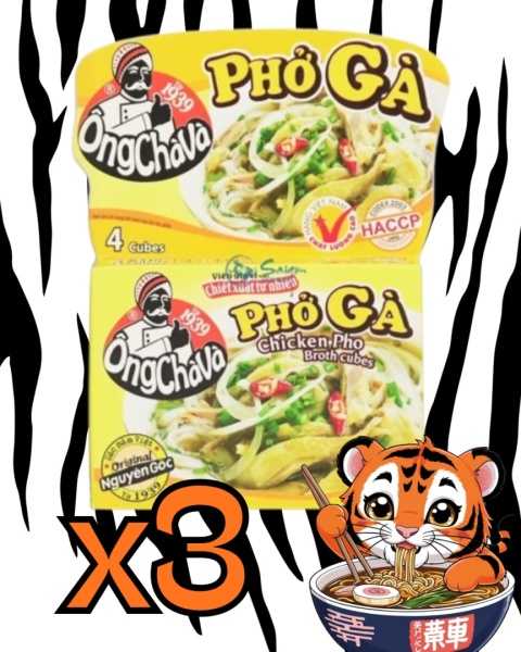 Zestaw Kostki Bulionowe Do Zupy Pho Ga (kurczak) 3x75g Ong Chà Và