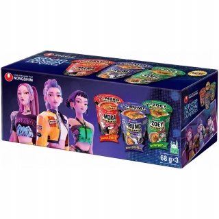 K-POP Demon Hunters Mix zestaw zup Shin Ramyun w kubku 3x68g Nongshim