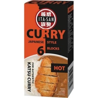 Przyprawa Curry Roux Hot w bloku Japońskie, Ostra 100g Ita-San