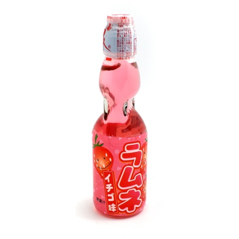 Ramune oranżada japońska Truskawka Strawberry 200 ml Hata