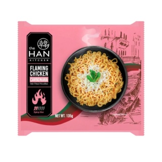 Ramyun Flaming Chicken o smaku carbonary 135g THE HAN KITCHEN