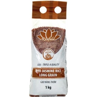 Ryż jaśminowy, czerwony, długoziarnisty 1kg RICEFIELD