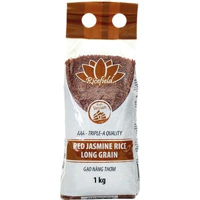 Ryż jaśminowy, czerwony, długoziarnisty 1kg RICEFIELD