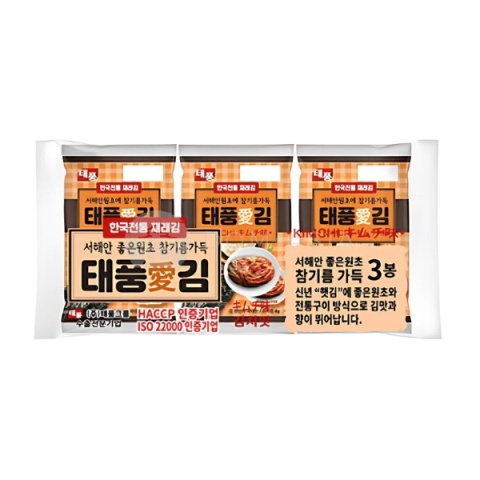 Nori Snack z wodorostów o smaku kimchi 4g TAEPOONG
