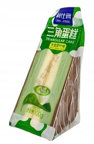 Trójkątne ciasto biszkoptowe Sponge Cake o smaku liści młodego jęczmienia 95g Lex Jazz