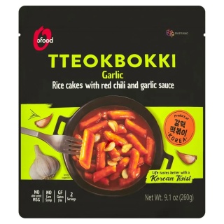 Tteokbokki z Chili i Czosnkiem (2 porcje) 260g OFOOD