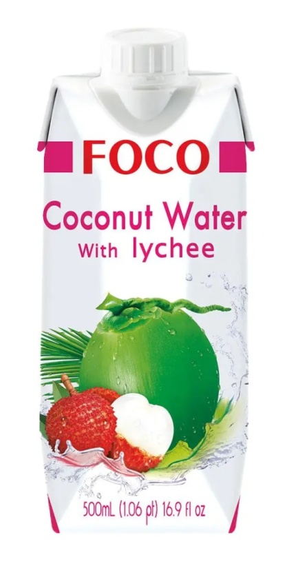 Woda Kokosowa z Lychee 500ml FOCO