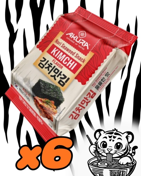 Zestaw 3szt Nori snack Kimchi 6x4,5g Akura