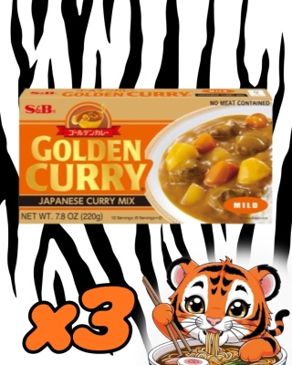 Zestaw Golden Curry Mix MILD (Łagodne) 3x220g S&B